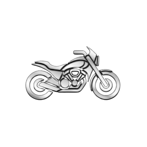 Homem inspecionando uma motocicleta com prancheta